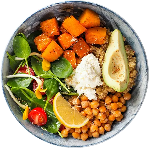 bowl with fresh ingredients